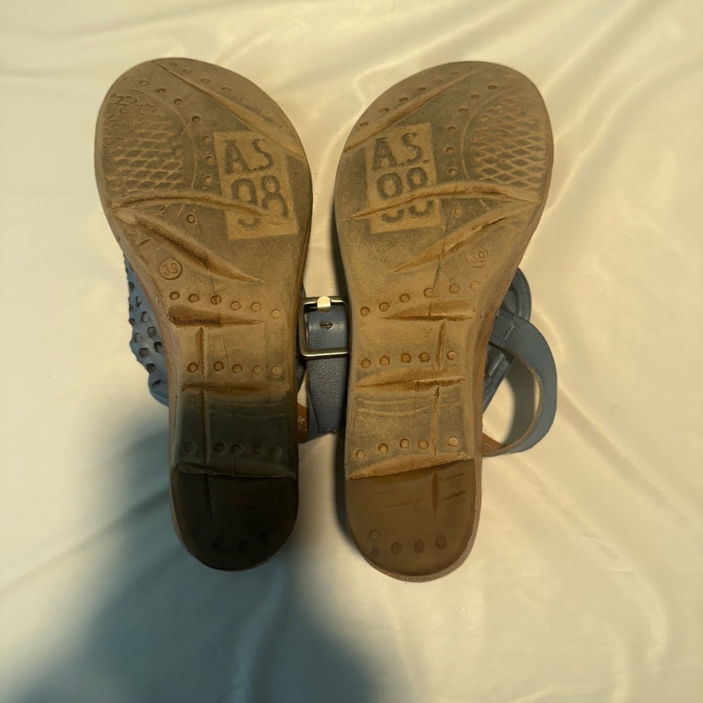 A.S.98 wedge leather sandal - Picture 6 of 9